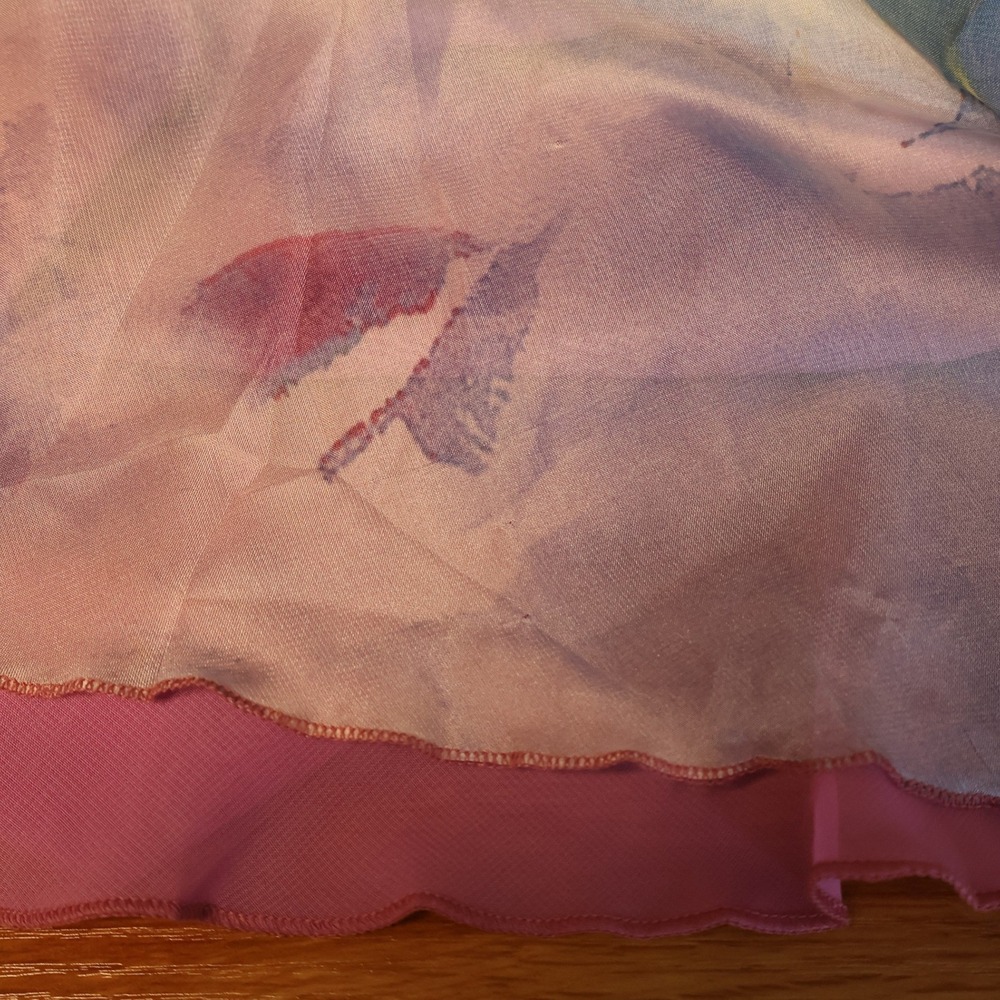 Chicwish Watercolor Floral Maxi Dress Womens Size S Wedding Guest Fairy Ethereal - Picture 13 of 14